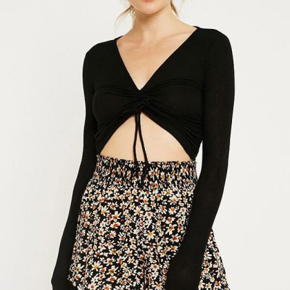 Best Selling Out From Under Alexa Rushed Long Sleeve Top QA-2535