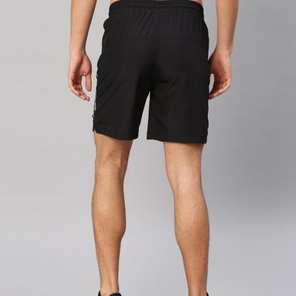 Best Trendy Men Black Solid Regular Fit Sports Shorts QA-2457