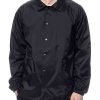 Black Buttoned Coach Custom Jacket For Men QA-2648