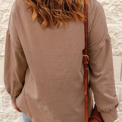 Black Cowl Neck Wholesale Custom Made Plain Drop Shoulder Sweatshirt QA-2279