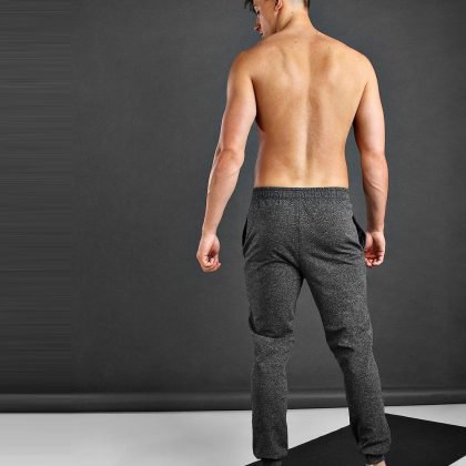 Charcoal Men Wholesale Custom Made Yoga Jogger Pant In Acid Washed QA-2446