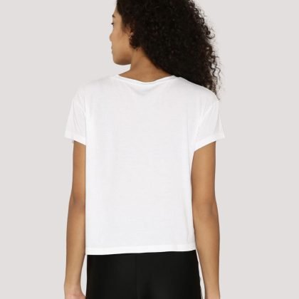 Custom Cropped Tee With Perspex Badges QA-2572