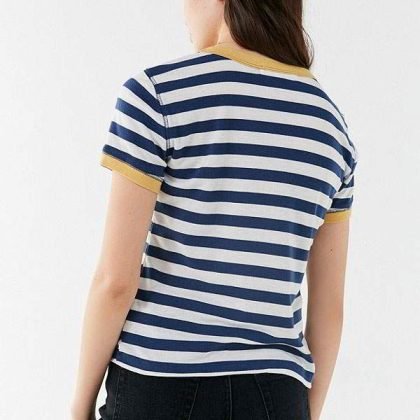 Custom Deeply Striped Ringer T Shirt QA-2577