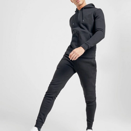 Custom Logo Heavyweight Thick Fleece 100 Cotton Mens Tracksuits QA-2396