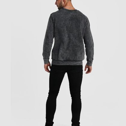 Custom Logo Supplier Private Label Acid Washed Sweatshirt QA-2422