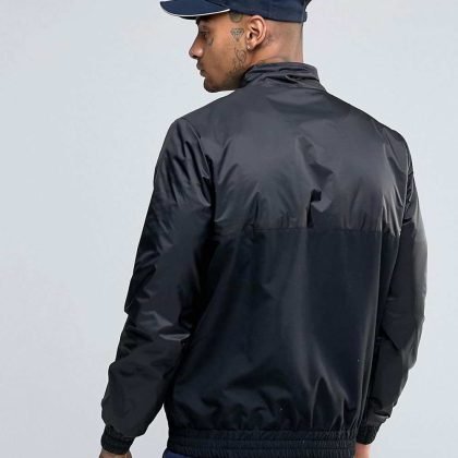 Custom Made Black Overhead Zipper Jacket QA-2652