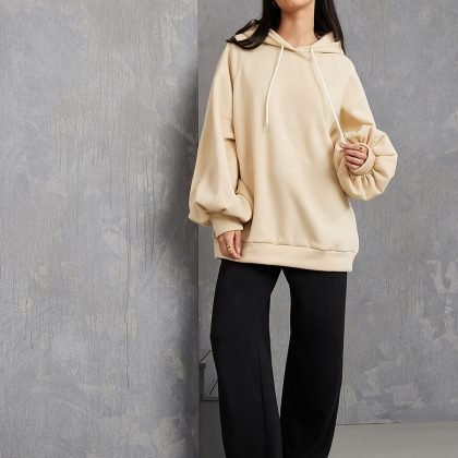 Custom Made Plain Blank Oversized Longline Hoodie QA-2239