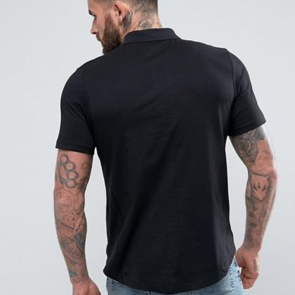 Custom Made Super Style Polo Shirt With Curved Hem QA-22100