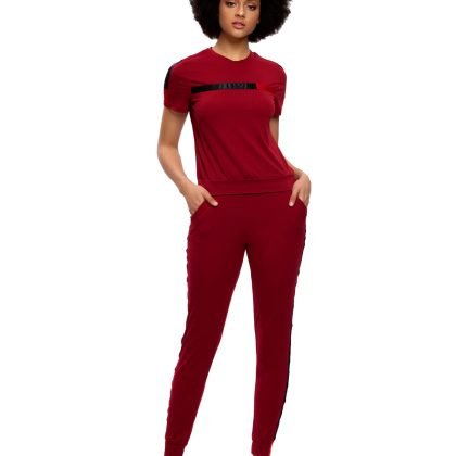 Custom Made Women Summer Sports Solid Short Sleeve Tracksuit QA-2263