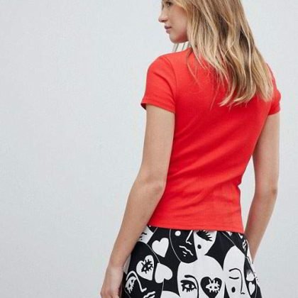 Custom Red Crewneck Women T Shirt QA-2576