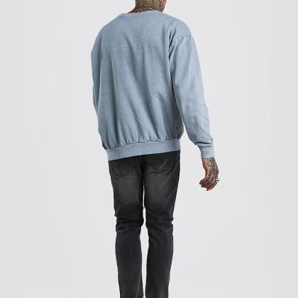 Custom logo Oversized Drop Shoulder Sweatshirt In Acid Wash QA-2418