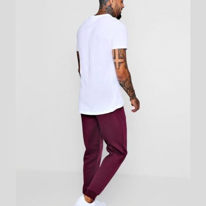 High Quality Custom Logo Navy Skinny Fit Basic Fleece Jogger Pant QA-2444