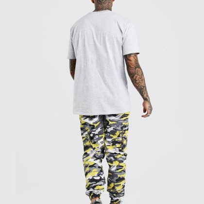 High Quality Custom Logo Yellow Camo Cargo Trouser For Men QA-2454