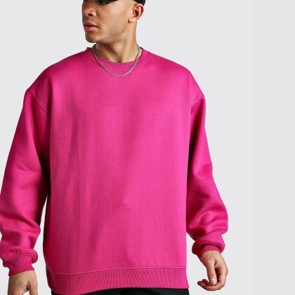 High Quality Custom Oversized Printing Embroidery Crewneck Men Sweatshirts QA-2430