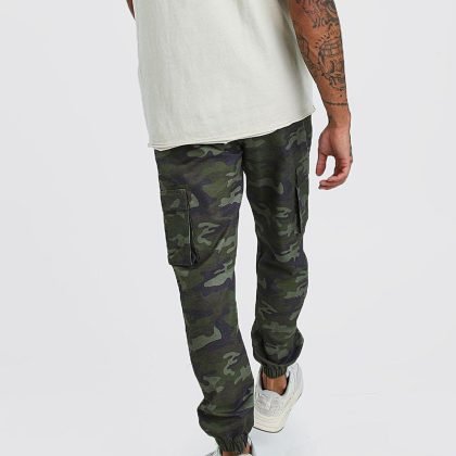 High Quality Custom Men Sweatpants Khaki Camo Cargo Trouser A-2442
