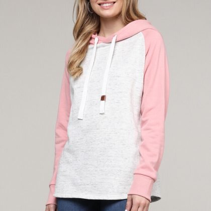 High Quality Custom Print Women Raglan Pullover Hoodie QA-2236