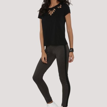 High Quality Custom Printed Cotton Tights Leggings QA-2521