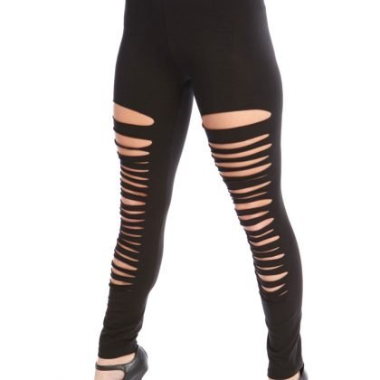 High Quality Custom Sexy Cuts Tights Legging In Black QA-2526