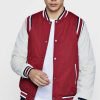 High Quality Men Varsity Bomber With Contrast Sleeve QA-2645