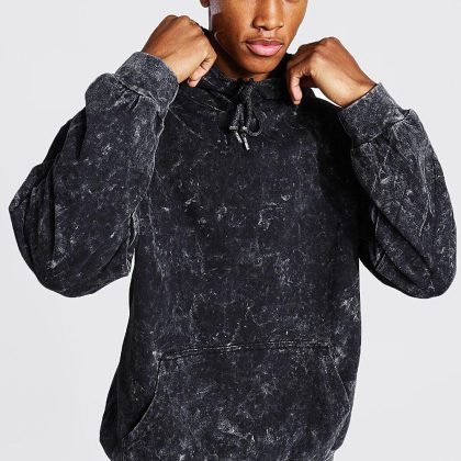 High Quality Oversized Heavy Weight Acid Washed Man Hoodies