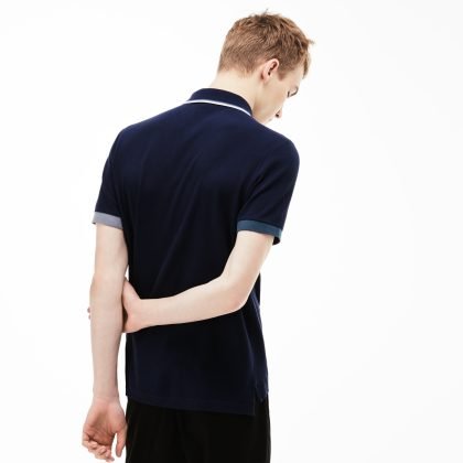 Live Slim Fit Piped Neck Men Polo Shirt QA-22105