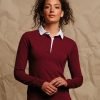 Manufacturer Custom Made Regular Fit Women Long Rugby Shirt QA-2383