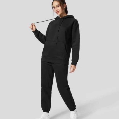 Manufacturer Wholesale Custom Print Drop Shoulder Hoodie Tracksuit QA-2268