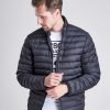 Men International Pudded Puffer Quilted Jacket Black QA-2632