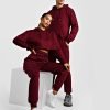 Men & Women Embroidered Cropped Hoodie Tracksuit QA-2404