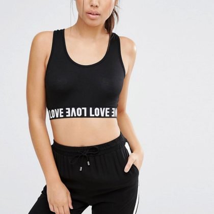 New Fashion Custom Love Waistband Crop Top QA-2557