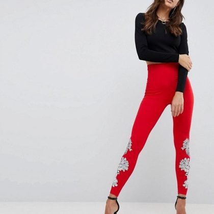 New Fashion Tights Leggings With Custom Floral Print QA-2523