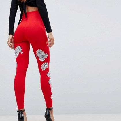 New Fashion Tights Leggings With Custom Floral Print QA-2523