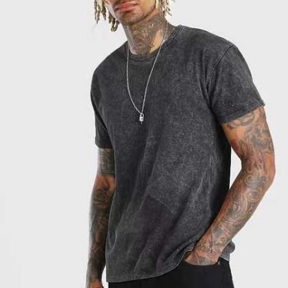 New Style Box Heavyweight Custom Vintage Acid Wash T Shirt QA-2295