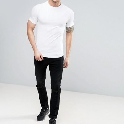 New Style River Island Muscles Gym Wear Slim Fit T Shirt QA-2334