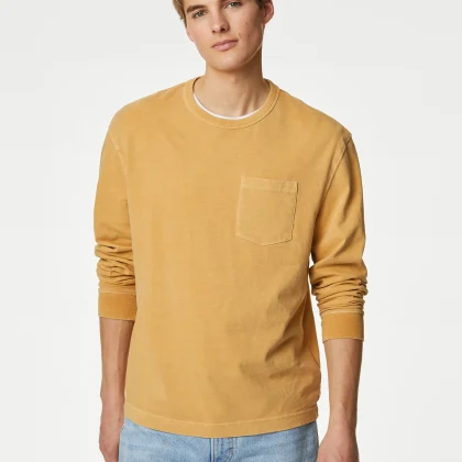 Personalized Long Sleeves Chest Pocket Custom Logo Shirts QA-2372