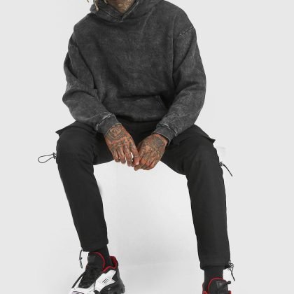 Oversized Heavy Weight Acid Washed Man Hoodie