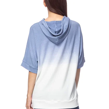 Oversized Wholesale Custom Tie Dye Print Short Sleeve Hoodie QA-2241