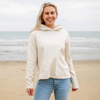 Personalized Relaxed Fit Cream Color Women Hoodie QA-2235