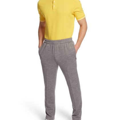 Pique Logo Yellow Cotton Polo Shirt With Bottom QA-22117