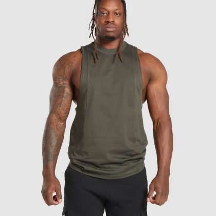 Premium Quality Weight Lifting Drop Arm Men Tank Top QA-2618