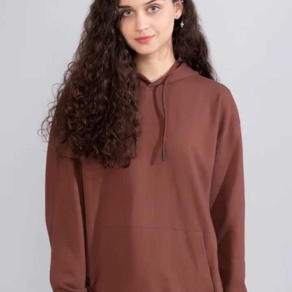 Women Oversized Drop Shoulder Premium Terry Hoodie QA-2290