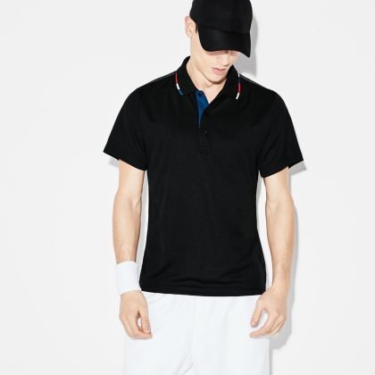 Sports Piped Technical Pique Tennis Polo Shirt QA-22113