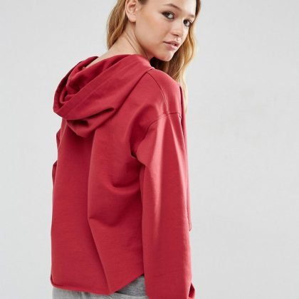 Wholesale Custom Drop Shoulder Hoodie In Crop QA-2555