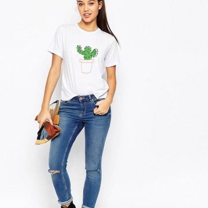 Wholesale Custom Girls Printed Hot T Shirt QA-2581