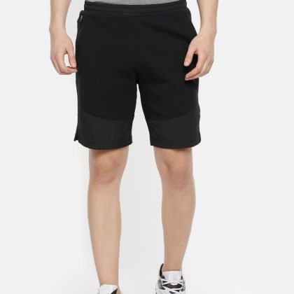 Wholesale Custom Made Men Black Regular Fit Sports Shorts QA-2477