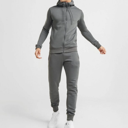 Wholesale Custom Made Skinny Fit Men Hoodie Tracksuit QA-2414