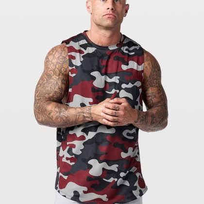 Wholesale Custom Men Gym Wear Active Camo Tank Top QA-2621