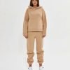 Women Drop Shoulder Pullover Sweat Pants Set Hooded Tracksuit QA-2274